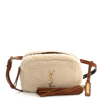 Saint Laurent Shearling Monogram Lou Belt Bag Beige 1 of 14