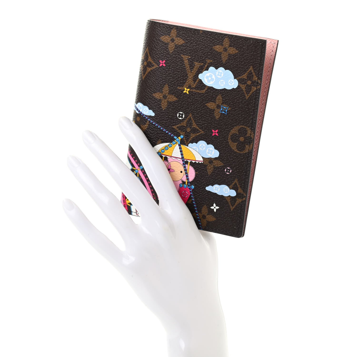 Louis Vuitton Monogram 2020 Christmas Animation Big Wheel Passport Cover Rose Ballerine 2 of 7
