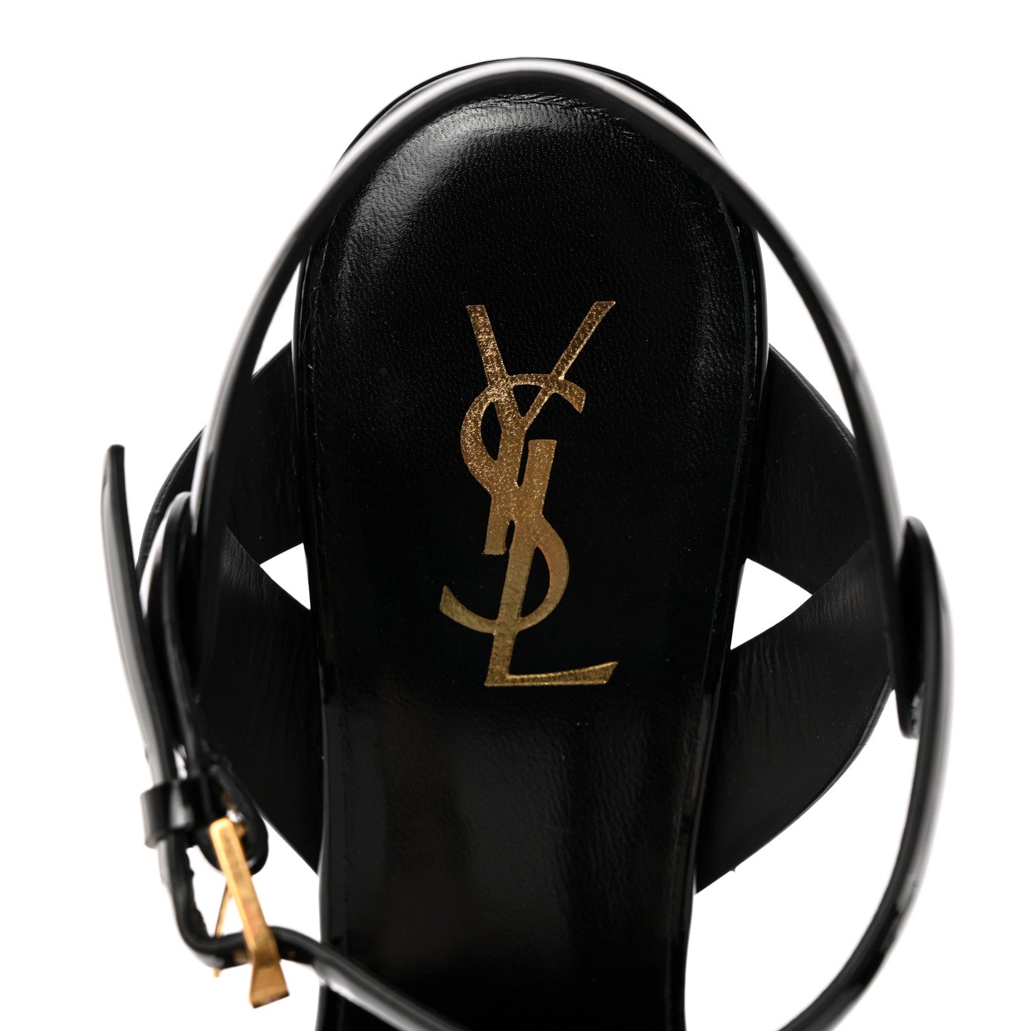 Saint Laurent Patent Tribute 105 Platform Sandals 41 Black 8 of 10