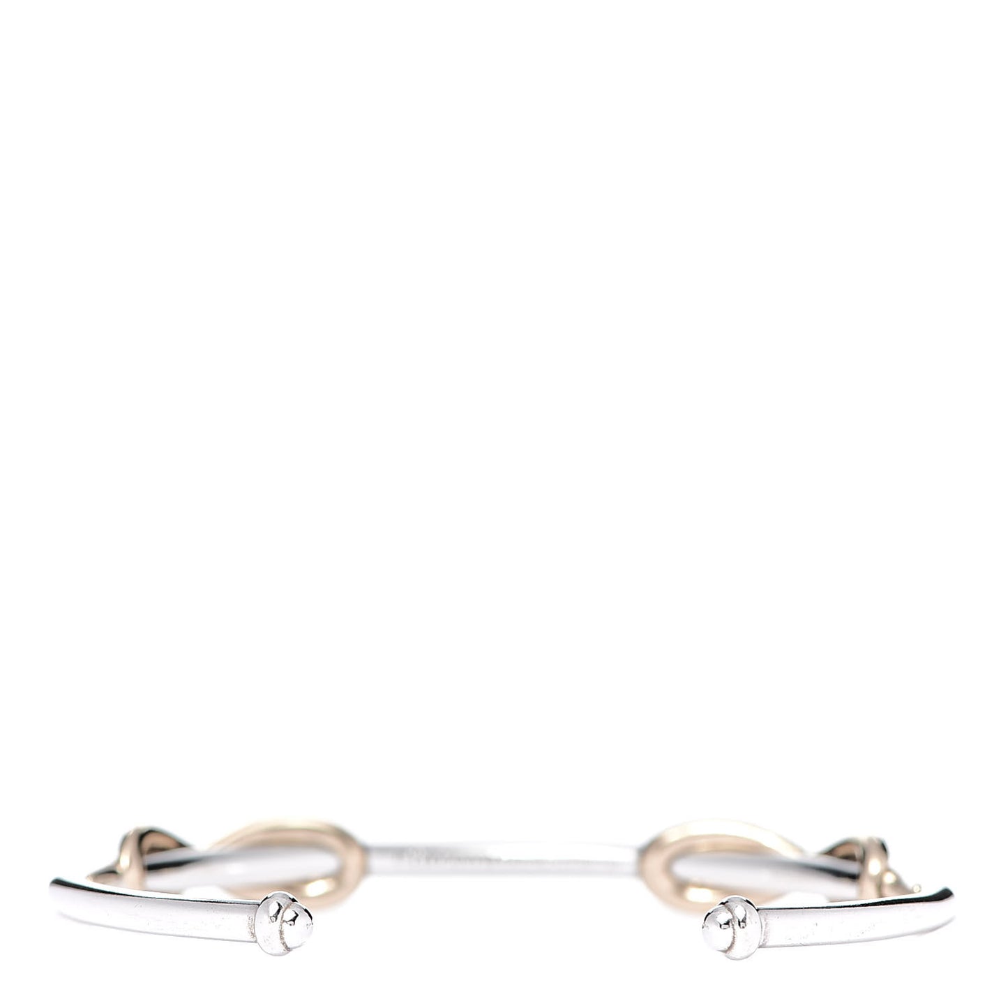 Sterling Silver 18K Rose Gold Infinity Double Cuff Bracelet
