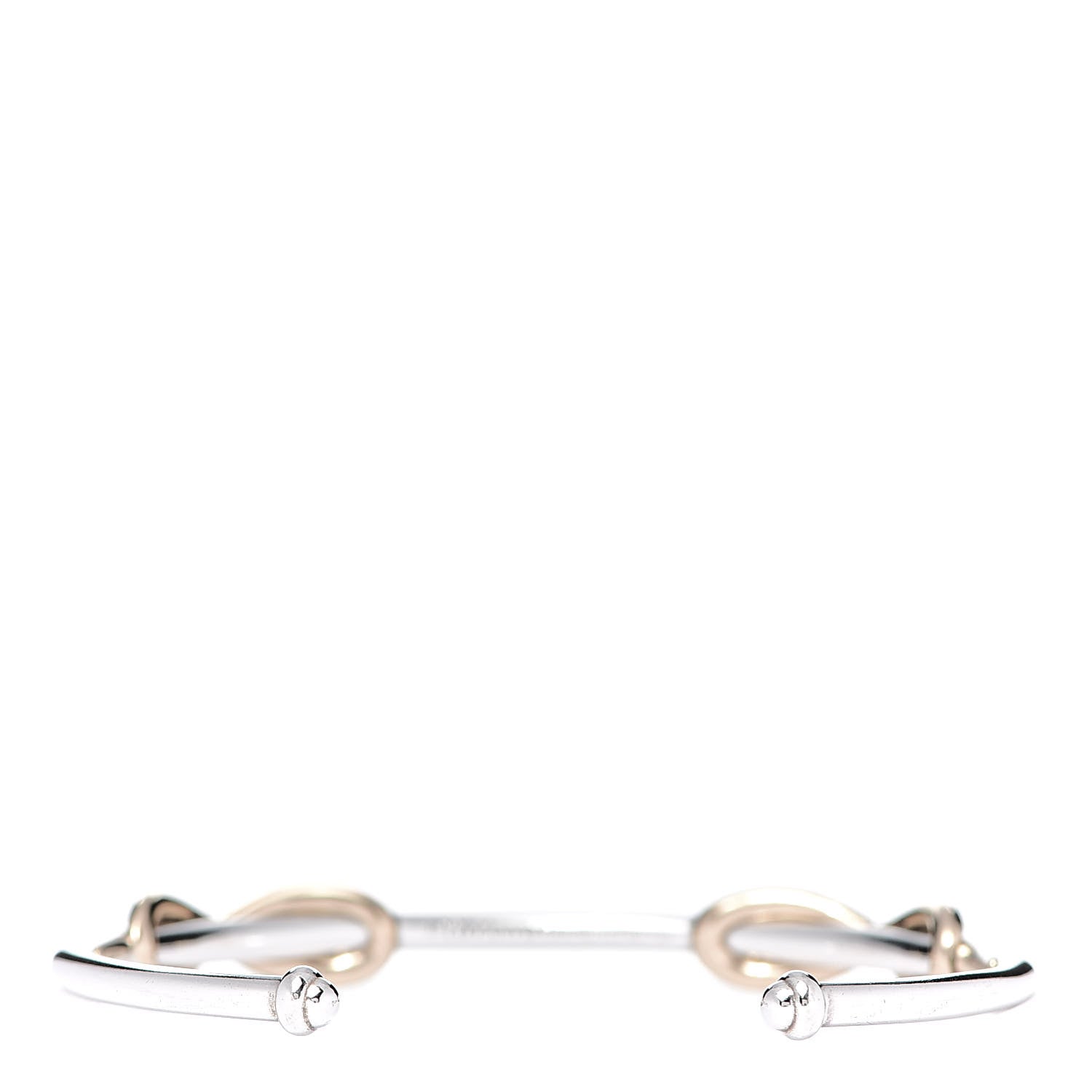 Tiffany Sterling Silver 18K Rose Gold Infinity Double Cuff Bracelet 3 of 5