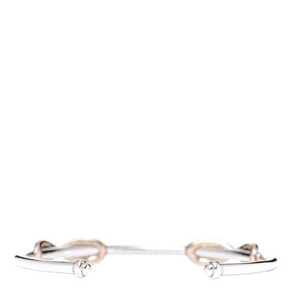 Tiffany Sterling Silver 18K Rose Gold Infinity Double Cuff Bracelet 3 of 5