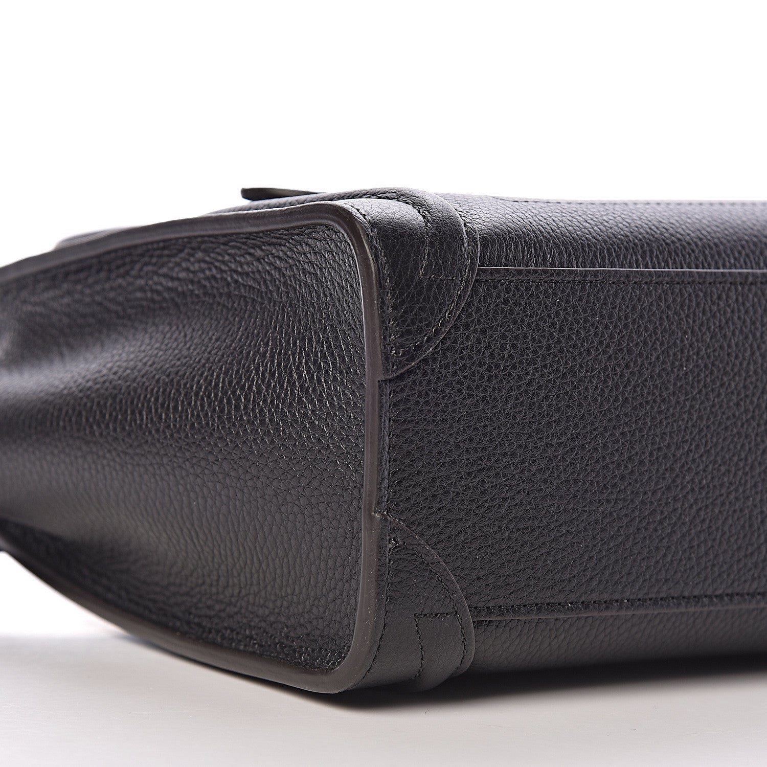 Celine Drummed Calfskin Nano Luggage Black 8 of 9