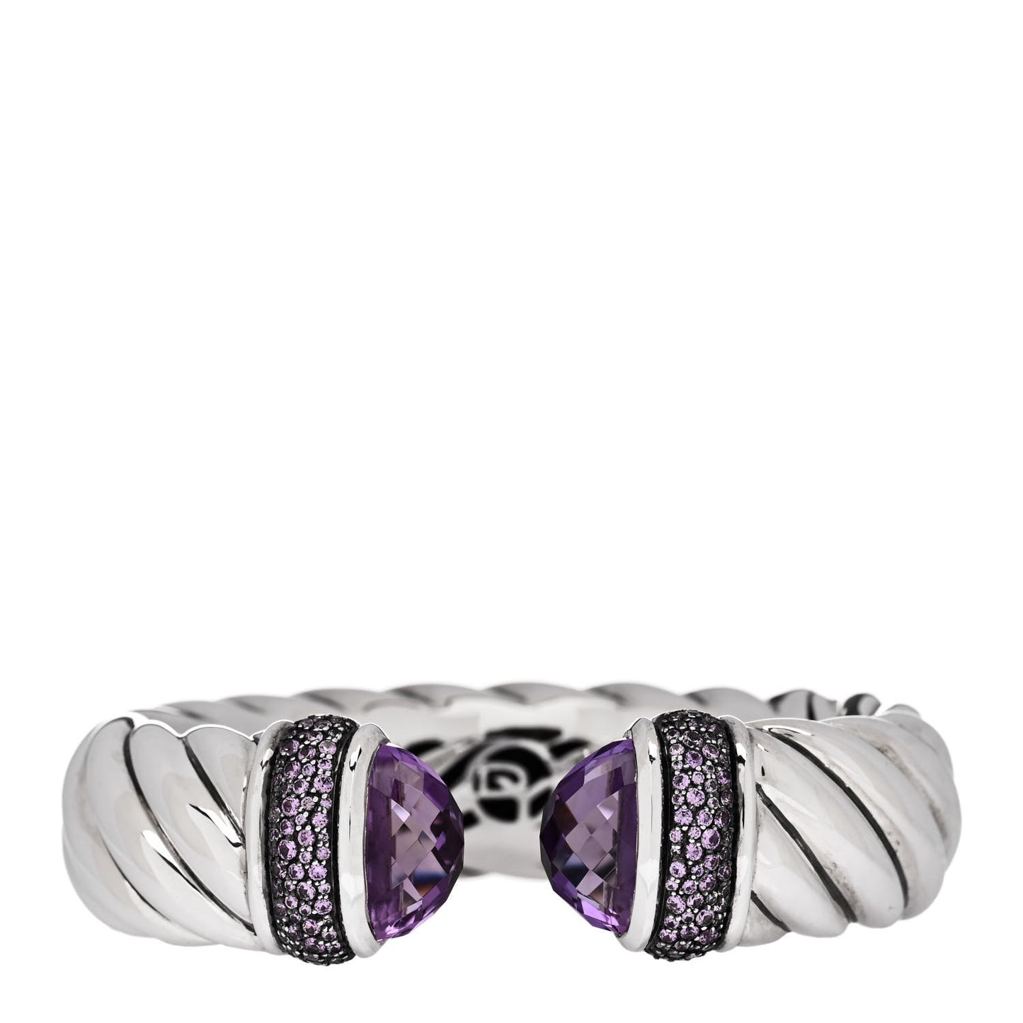 Sterling Silver Amethyst Purple Sapphire 18mm Waverly Bracelet