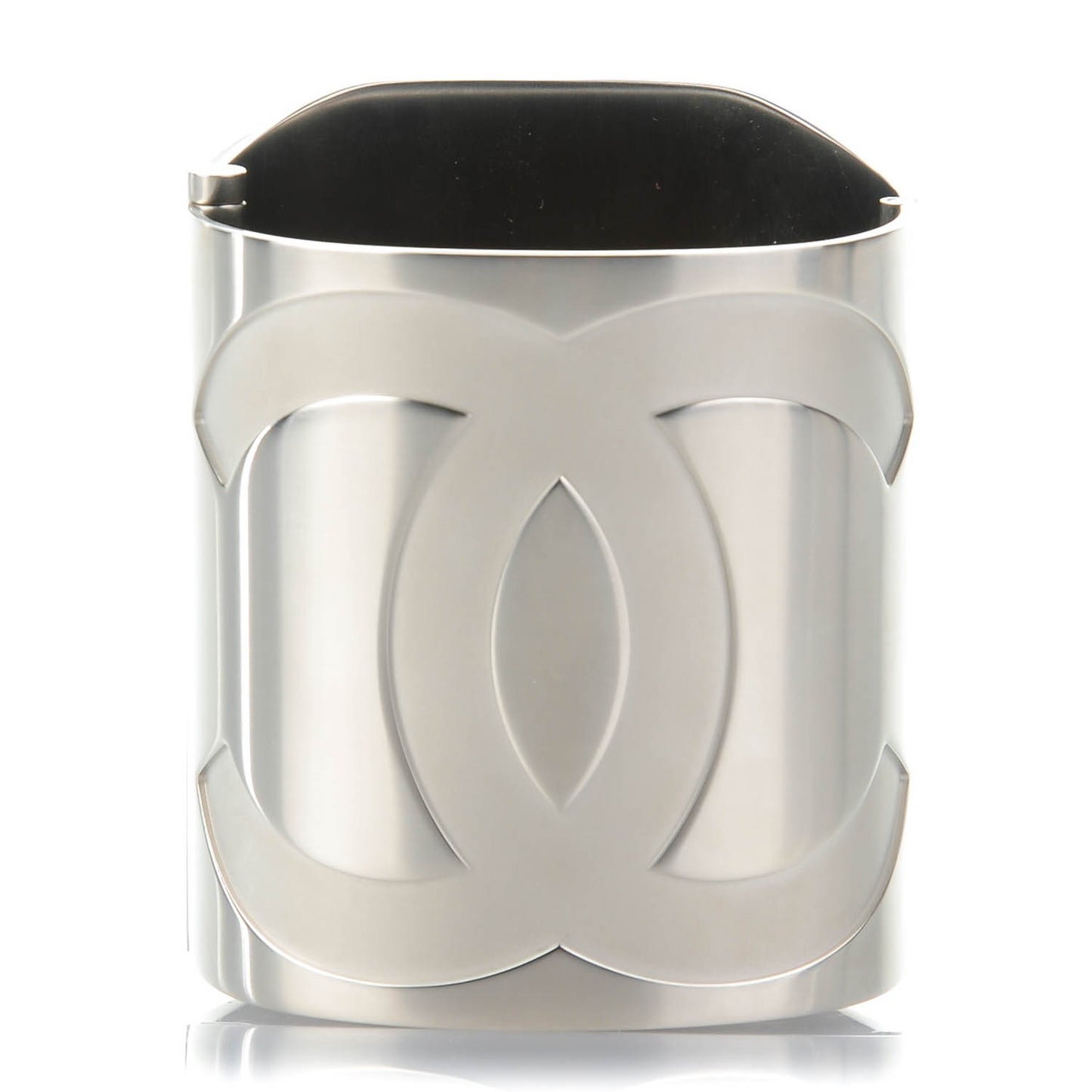 Metal Wide CC Mirror Cuff Silver