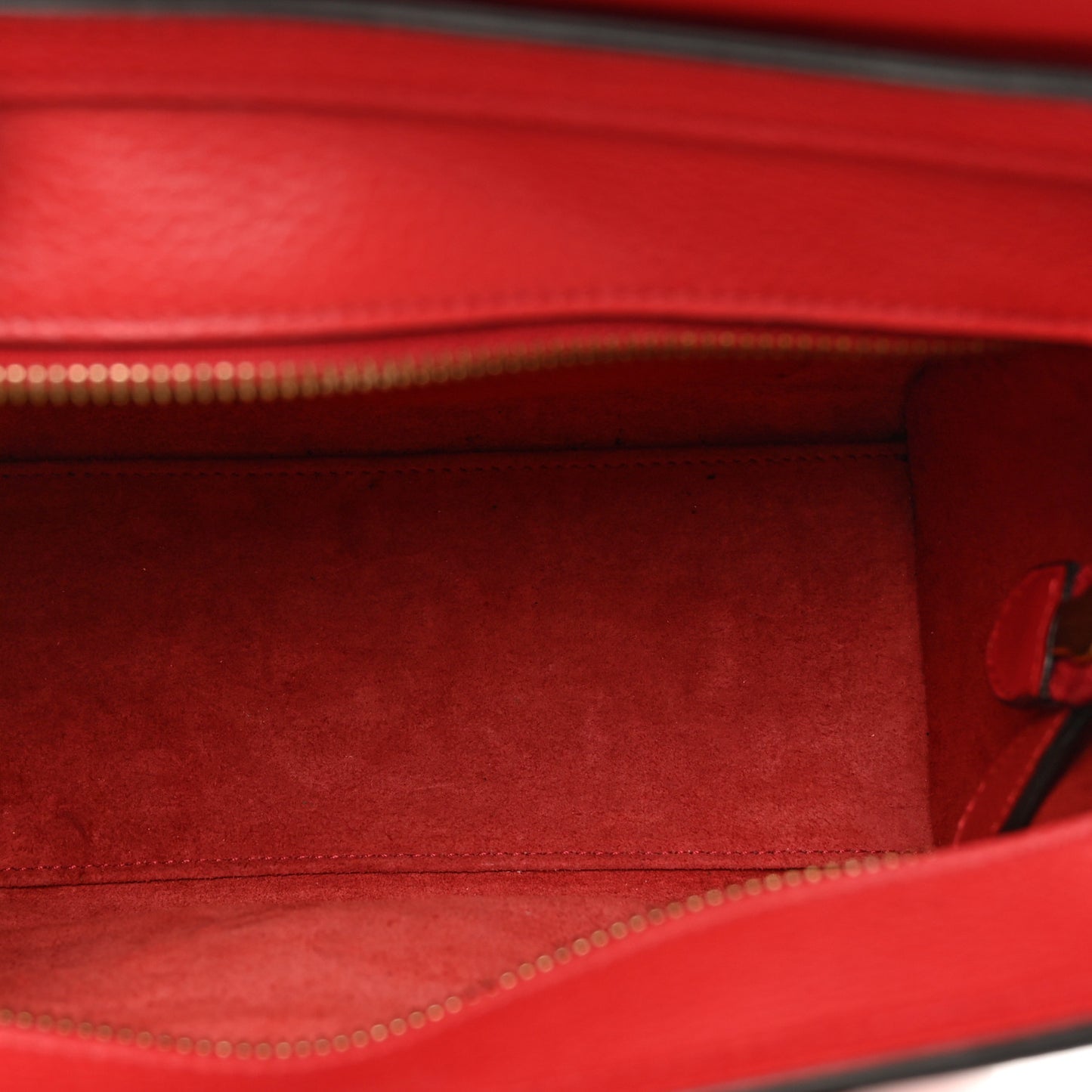 Drummed Calfskin Nano Luggage Coquelicot