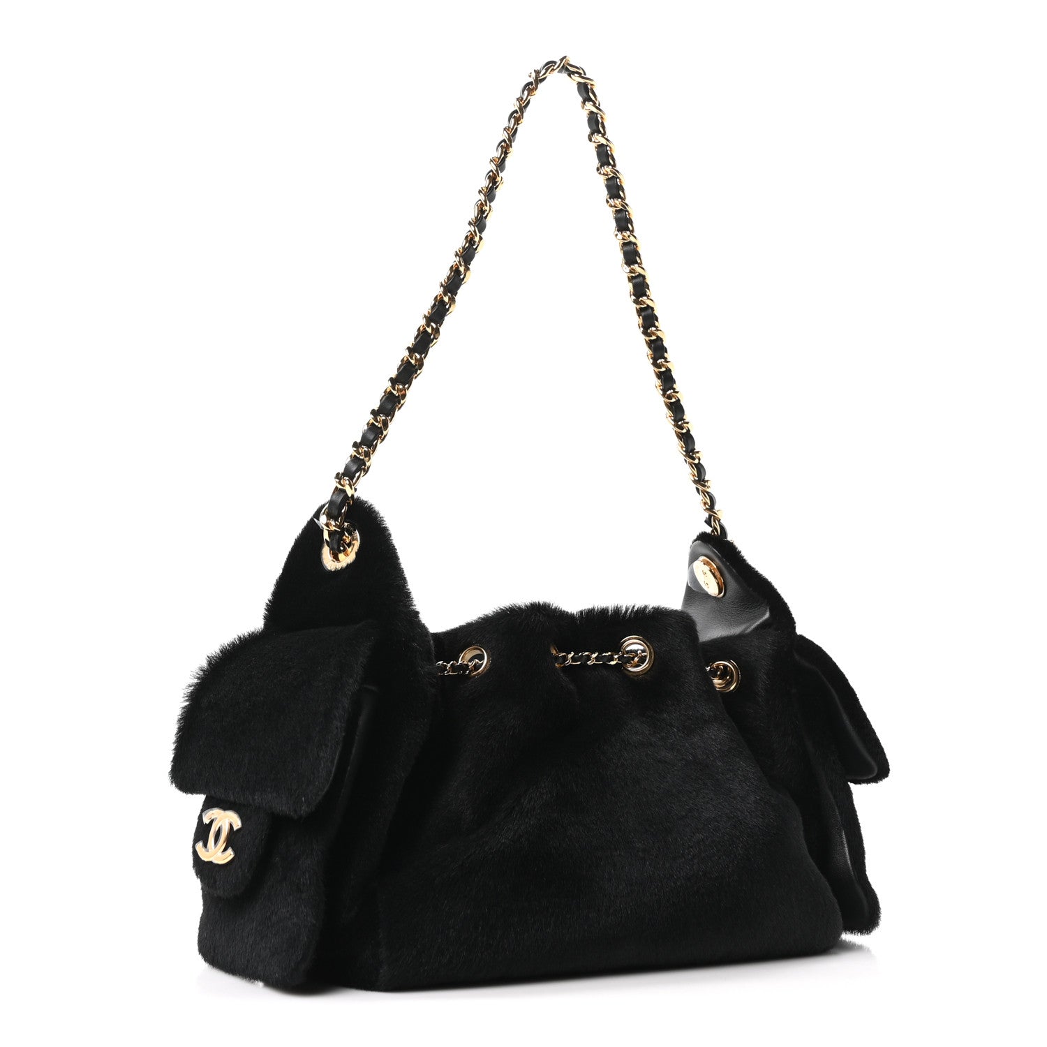 Chanel Pony Hair Mini Chanel 25 Handbag Black 3 of 11