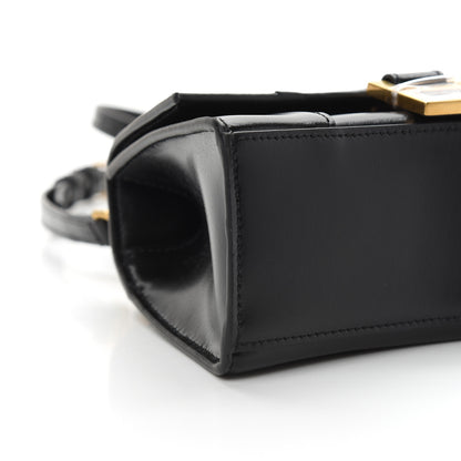 Balenciaga Shiny Box Calfskin Hourglass Top Handle Bag XS Black 8 of 9