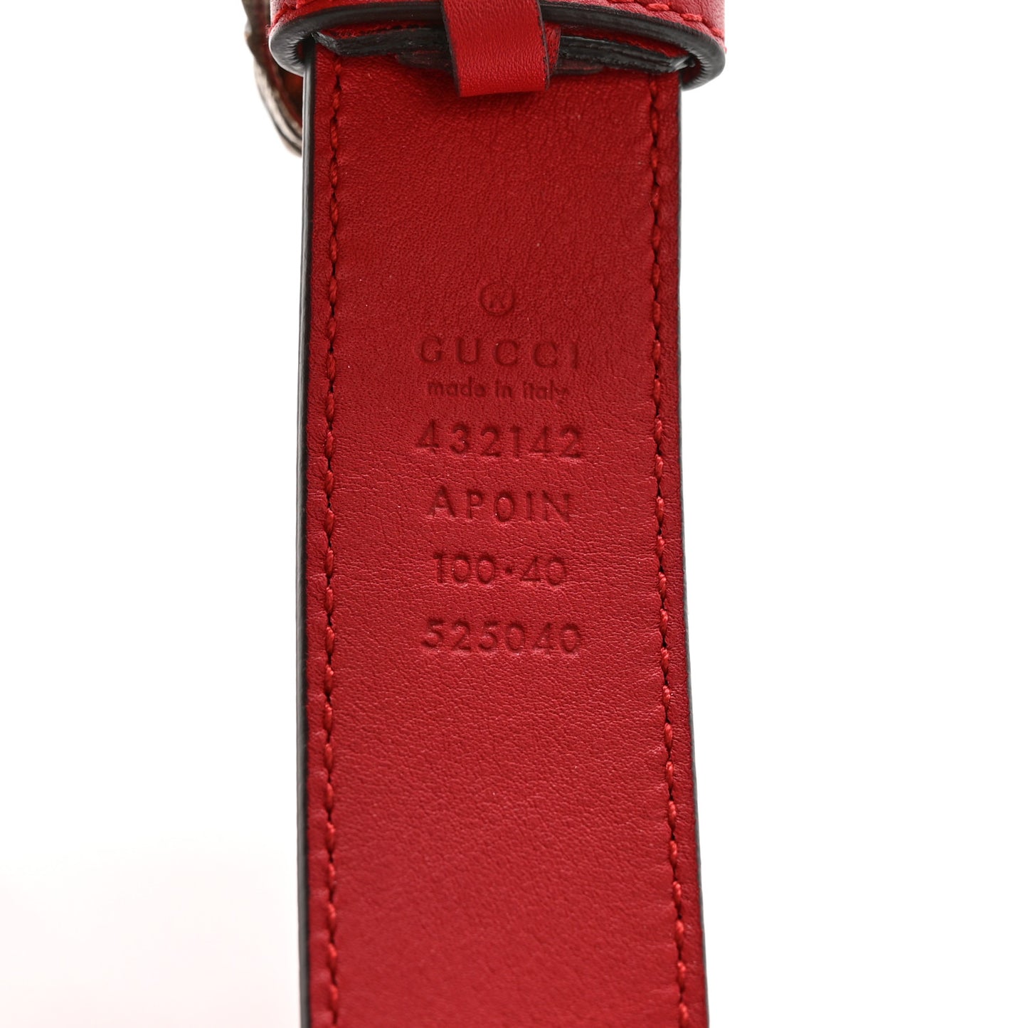 Moon Calfskin Crystal Dionysus 30mm Belt 100 40 Red