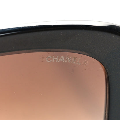 Chanel Acetate Crystal CC Rectangle Sunglasses 5468B Brown 7 of 8
