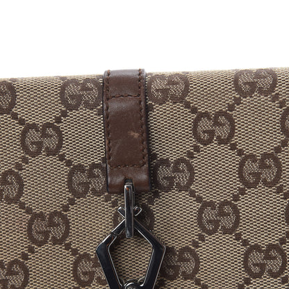 Gucci Monogram Jackie O Flap Bag Brown 12 of 15