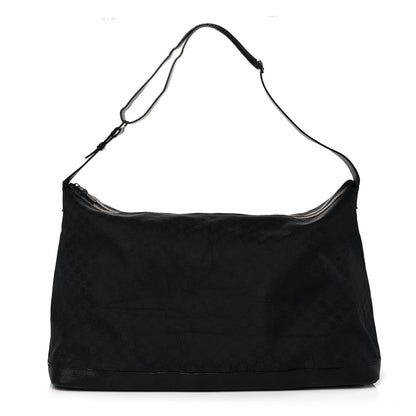 Gucci Nylon Monogram Travel Hobo Black 1 of 15