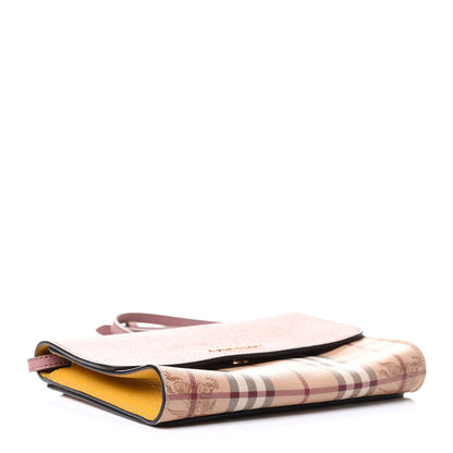 Burberry Derby Calfskin Haymarket Check Small Loxley Crossbody Cinnamon Red Multicolor 3 of 4