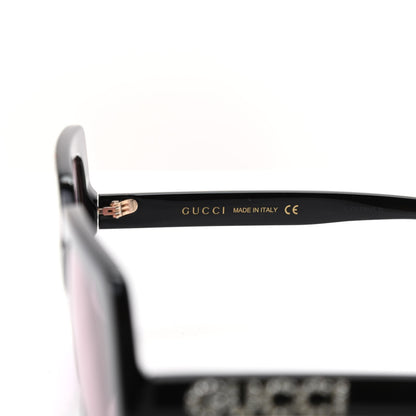 Gucci Crystal Square Frame GG Sunglasses GG0418S Black Pink 5 of 8