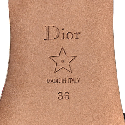 Christian Dior Canvas Embroidered Dioramour Dway Mules Slide Sandals 36 Red 7 of 9