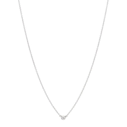 Tiffany Platinum Diamond .08ct Elsa Peretti Diamonds by the Yard Pendant Necklace 1 of 5