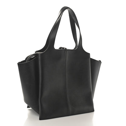 Celine Supple Natural Calfskin Vertical Tri-Fold Bag Black 4 of 11