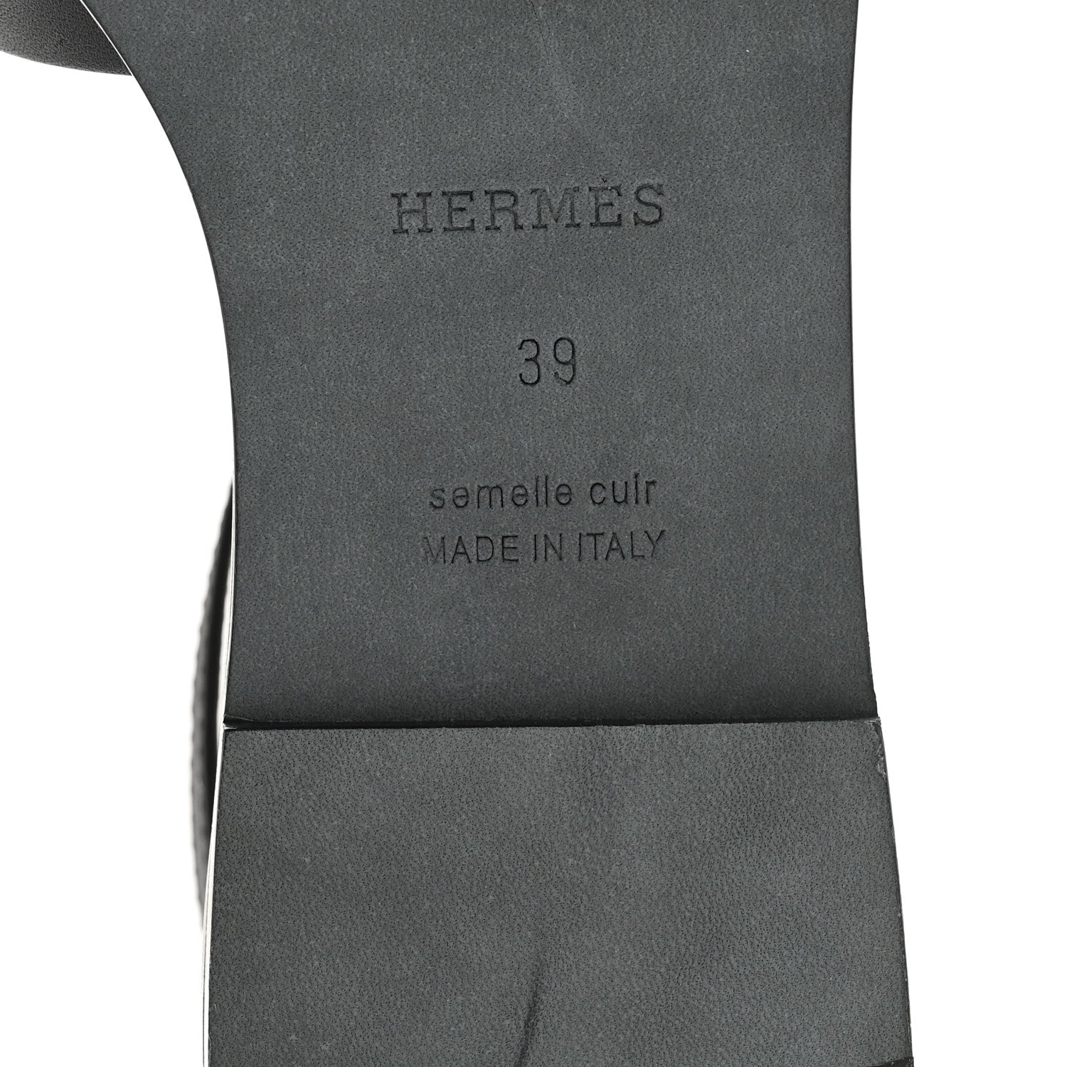 Hermes Calfskin Santorini Sandals 39 Black 7 of 10