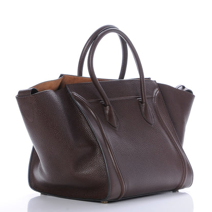 Celine Shiny Grained Calfskin Medium Phantom Luggage Brown 3 of 8