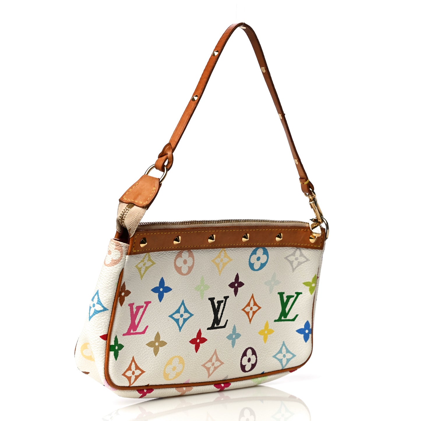 Monogram Multicolor Pochette Accessories White