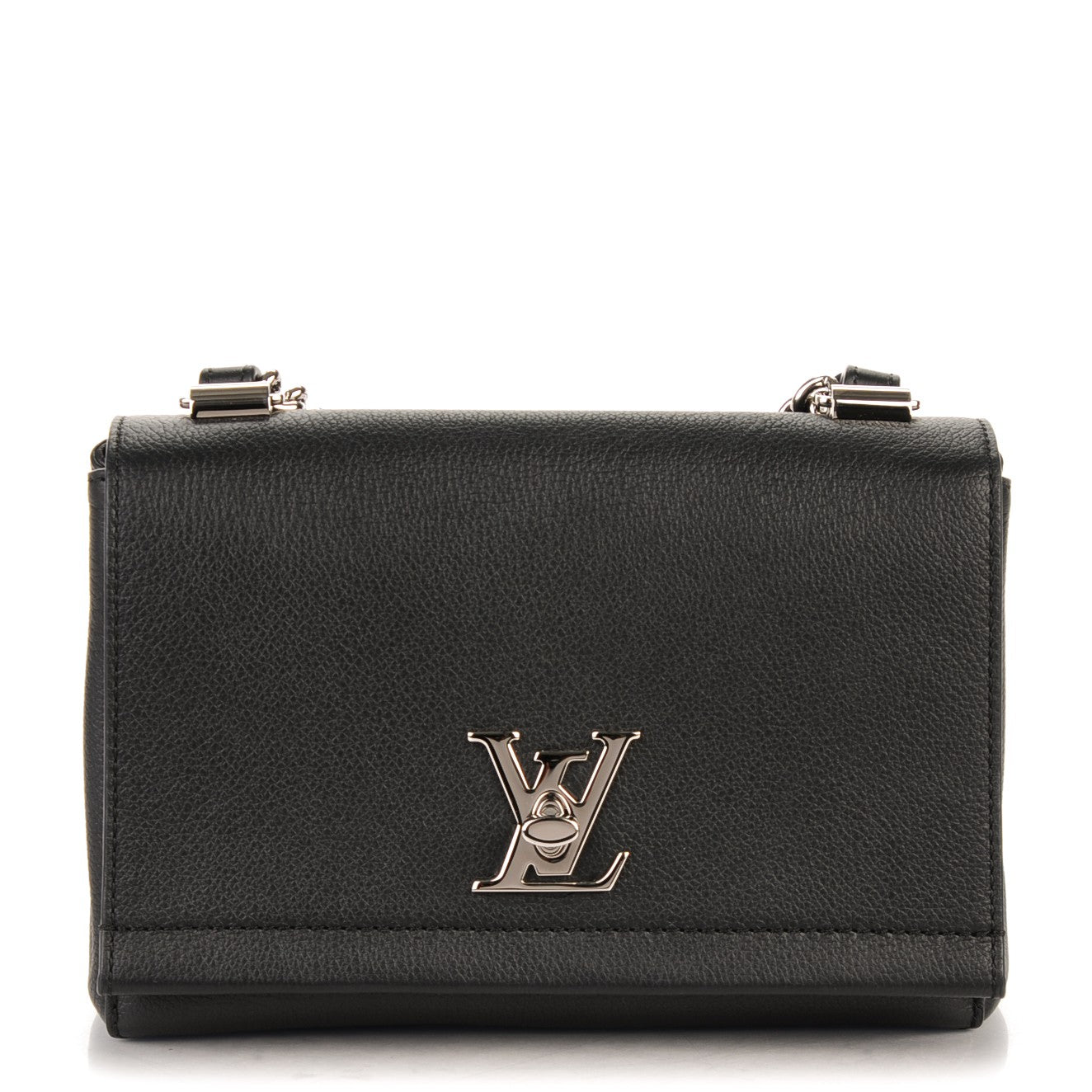 Louis Vuitton Calfskin Lockme II Chain Bag BB Black 1 of 7