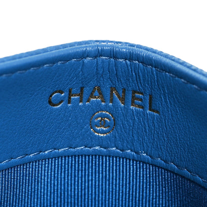 Chanel Caviar Quilted Card Holder Blue 6 of 8