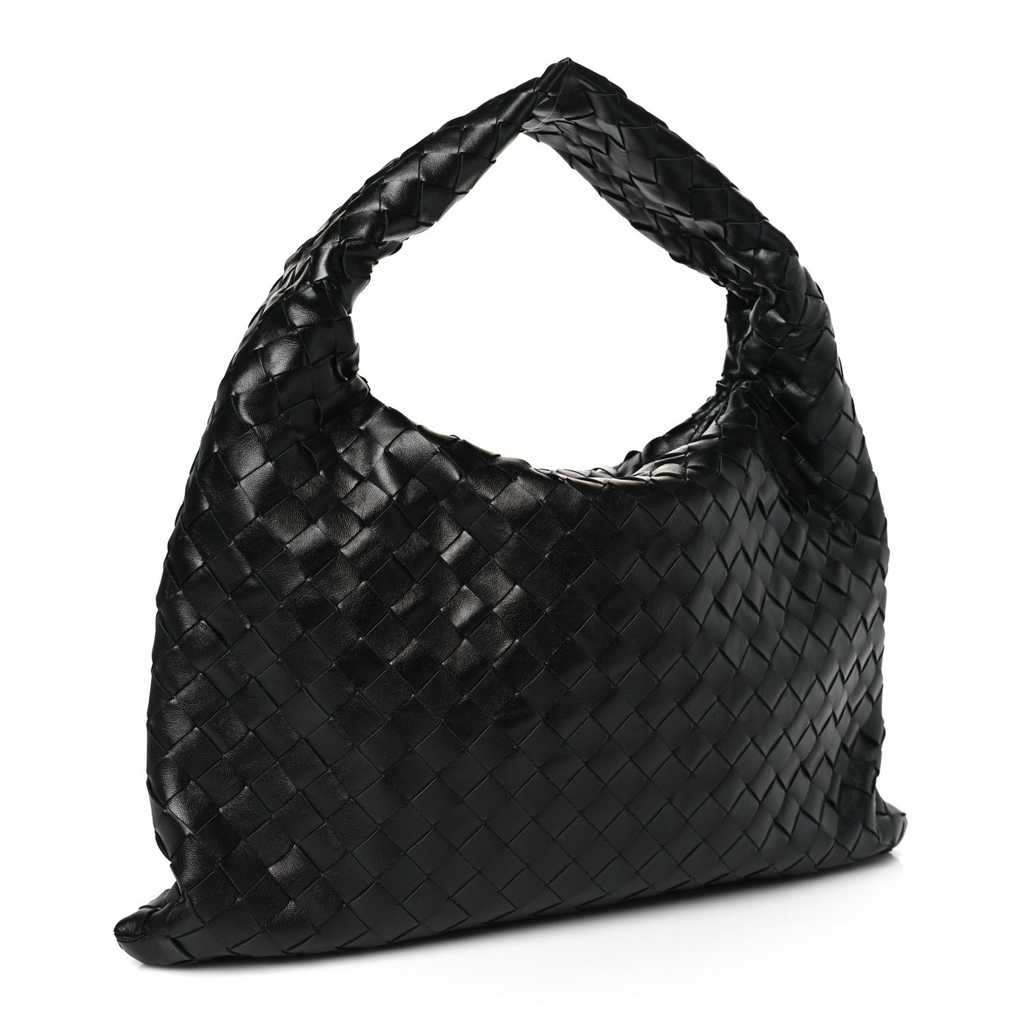 Calfskin Intrecciato Small Hop Black