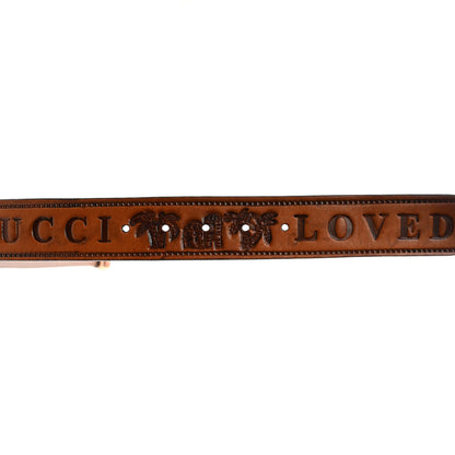 Gucci Calfskin Gucci Loved Embossed Double G 40mm Belt 90 36 Cuoio 4 of 5