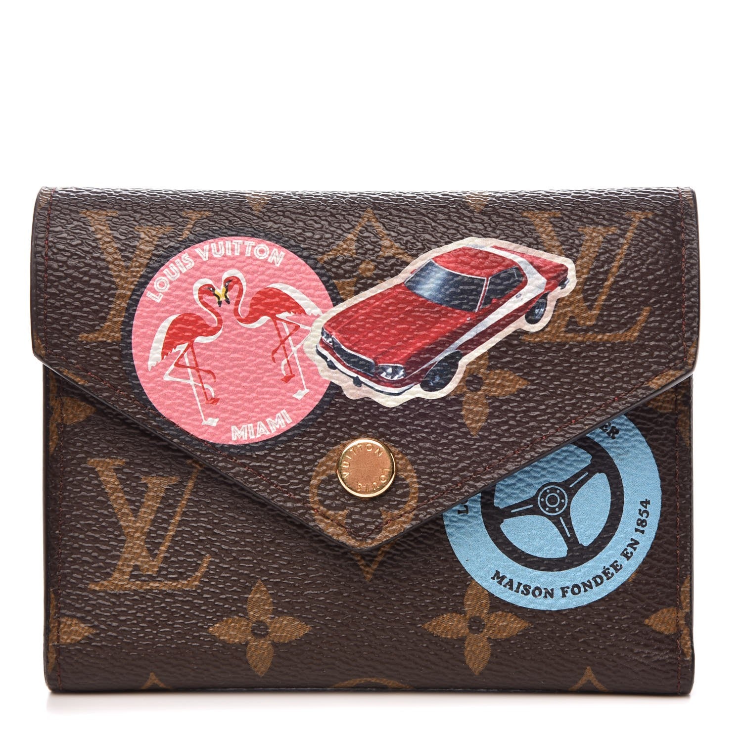 Louis Vuitton Monogram World Tour Victorine Wallet 1 of 8