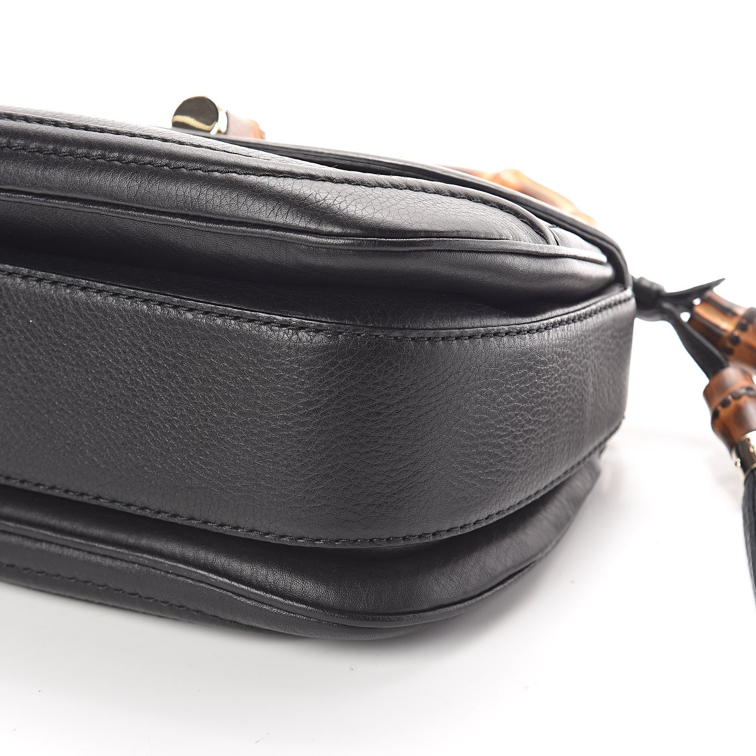 Gucci Calfskin Medium New Bamboo Top Handle Bag Black 9 of 9