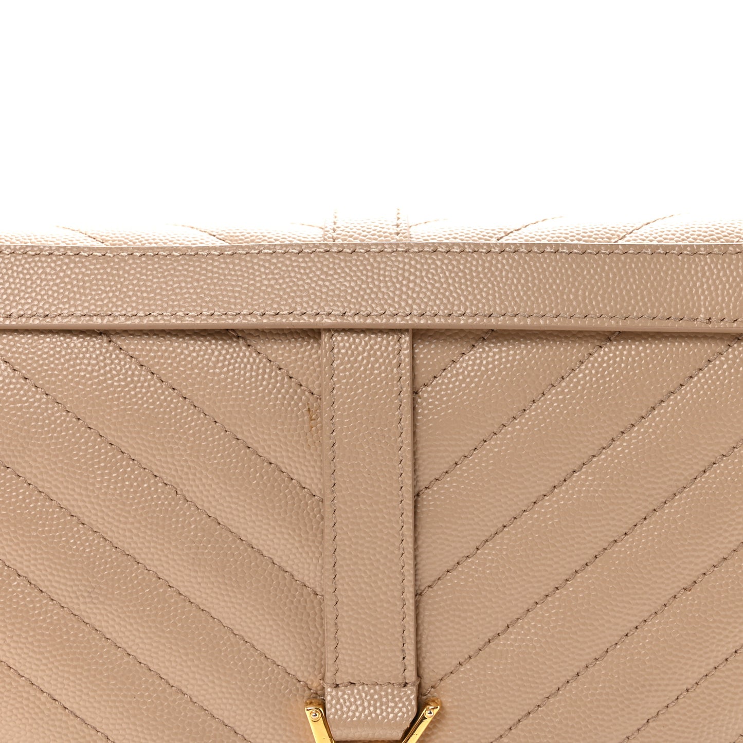 Grain De Poudre Matelasse Chevron Large Monogram Satchel Dark Beige