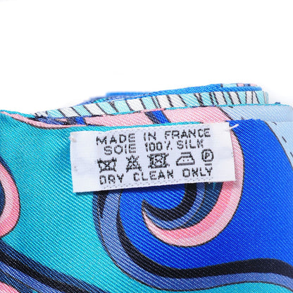 Hermes Silk Festival des Amazones Maxi Twilly Marine Turquoise Rose 3 of 5