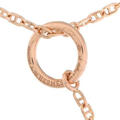 Hermes 18K Rose Gold Diamond PM New Farandole Pendant Necklace ST 4 of 5