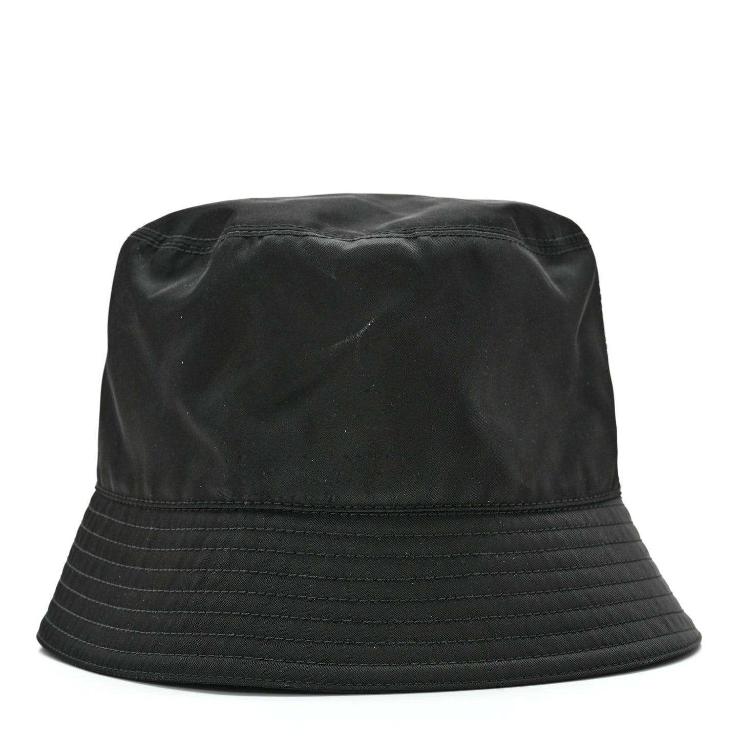 Re-Nylon Metal Triangle Logo Womens Bucket Hat S Black