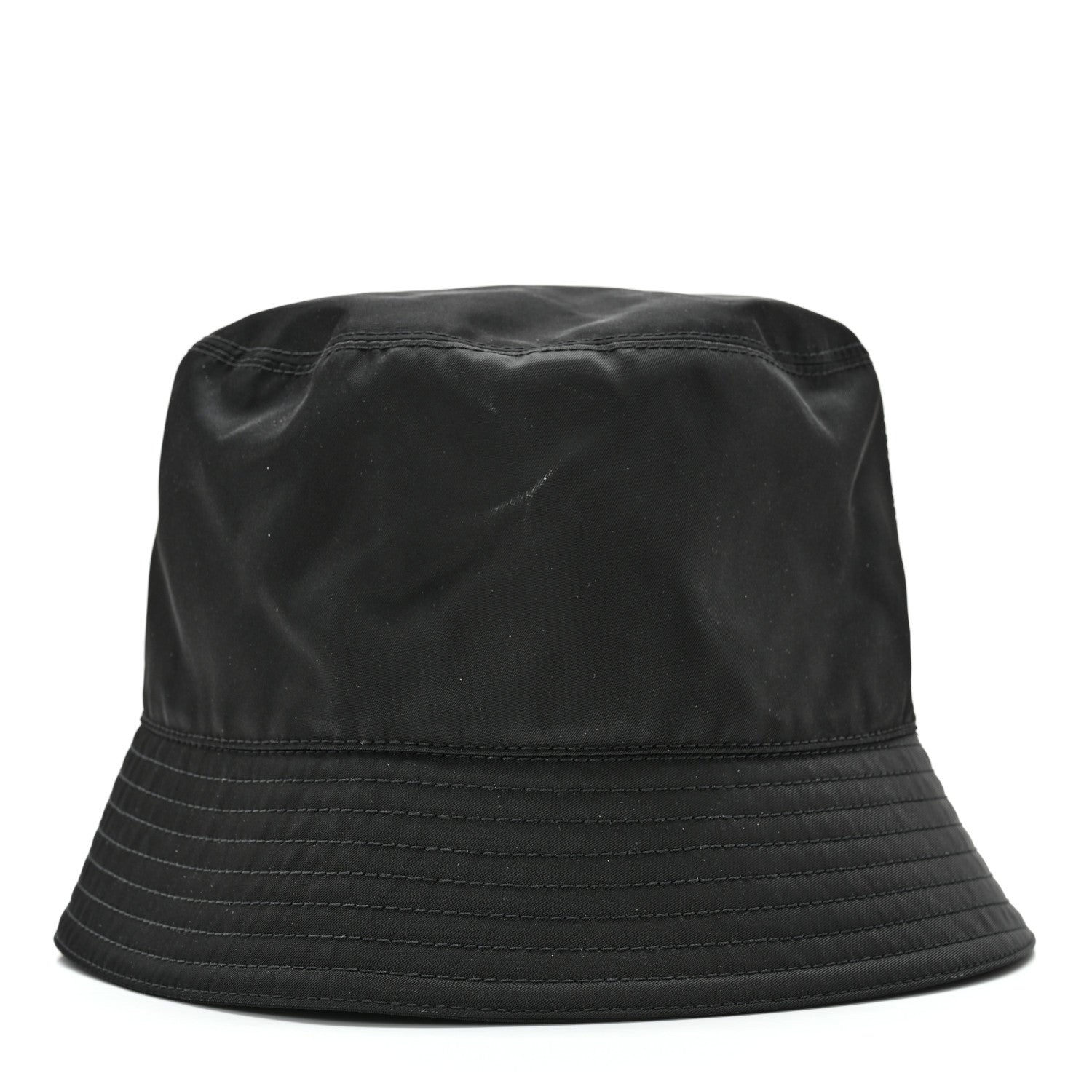 Prada Re-Nylon Metal Triangle Logo Womens Bucket Hat S Black 6 of 9
