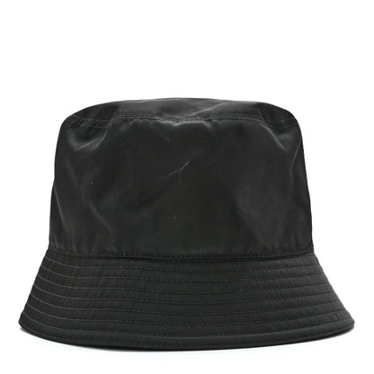 Prada Re-Nylon Metal Triangle Logo Womens Bucket Hat S Black 6 of 9