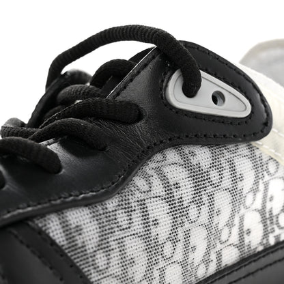 Christian Dior Smooth Calfskin Technical Mesh Oblique Womens B25 Runner Sneakers 39 Black Grey 16 of 17