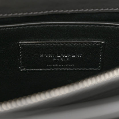 Saint Laurent Calfskin Y Quilted Monogram Small Loulou Chain Satchel Storm 8 of 10