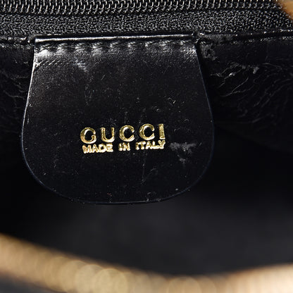 Gucci Patent Leather Bamboo Backpack Sling Black 5 of 14