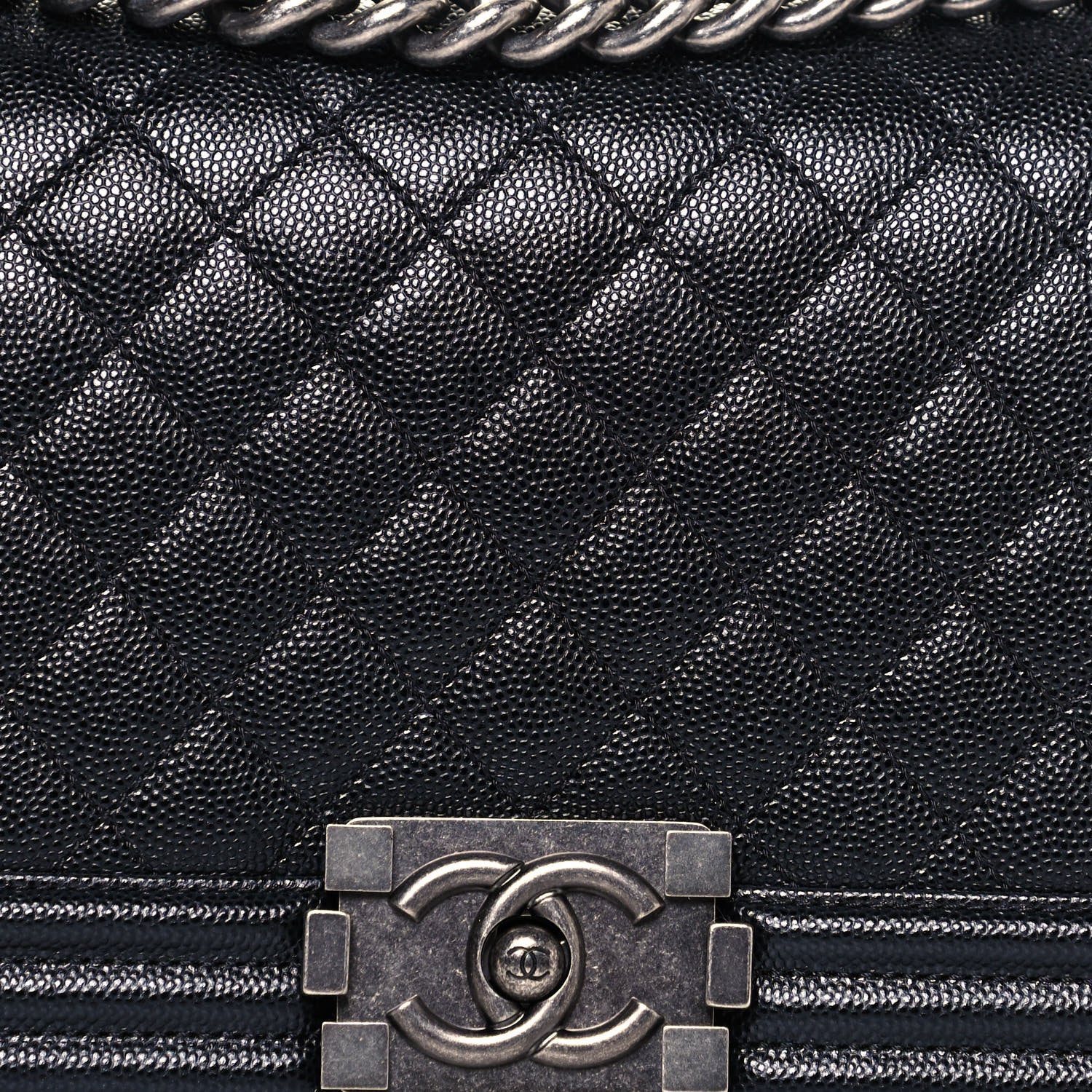 Chanel Caviar Quilted Medium Boy Flap Black 8 of 13