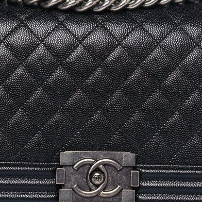 Chanel Caviar Quilted Medium Boy Flap Black 8 of 13