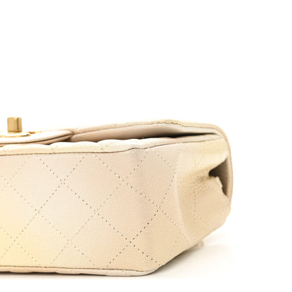 Chanel Metallic Goatskin Quilted Mini Rectangular Flap Gold 10 of 11