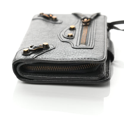 Balenciaga Agneau Classic Hardware Continental Zip Around Wallet Gris Fossile 12 of 12