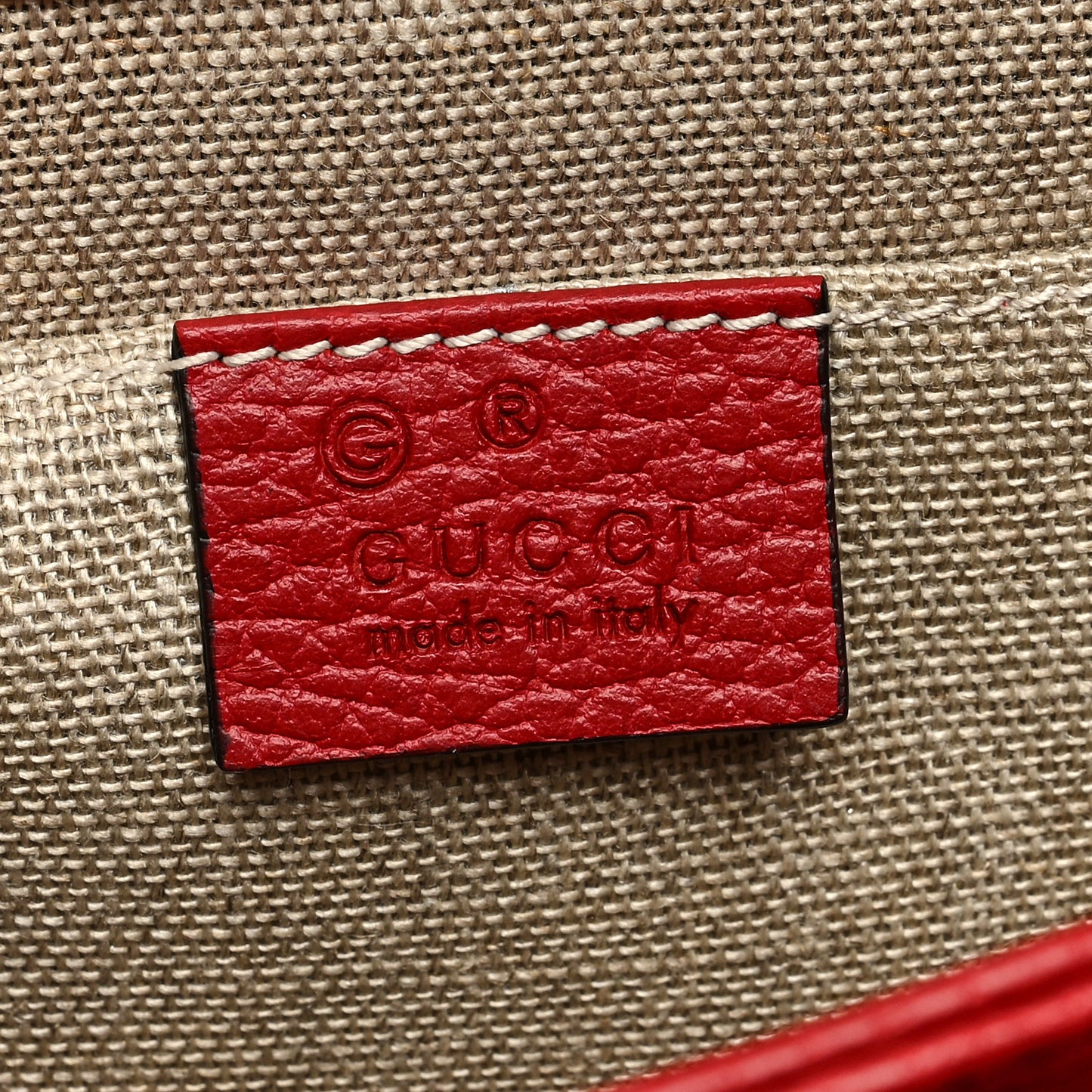 Dollar Calfskin Small Interlocking G Shoulder Bag Red