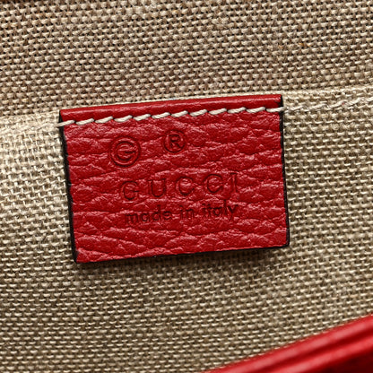 Gucci Dollar Calfskin Small Interlocking G Shoulder Bag Red 6 of 10