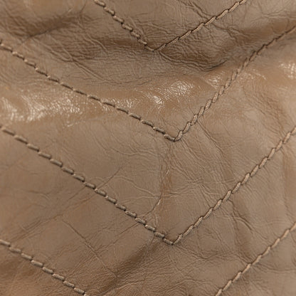 Saint Laurent Crinkled Calfskin Matelasse Monogram Medium Niki Chain Satchel Light Taupe 12 of 12
