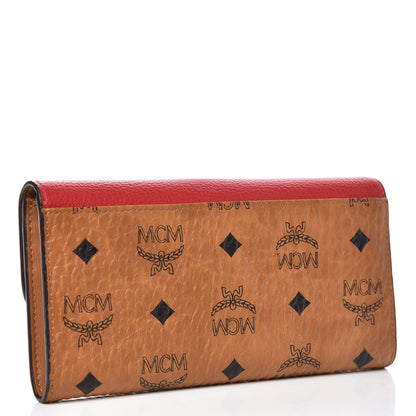 MCM Visetos Grained Calfskin Large Two Fold Wallet Ruby Red 3 of 6