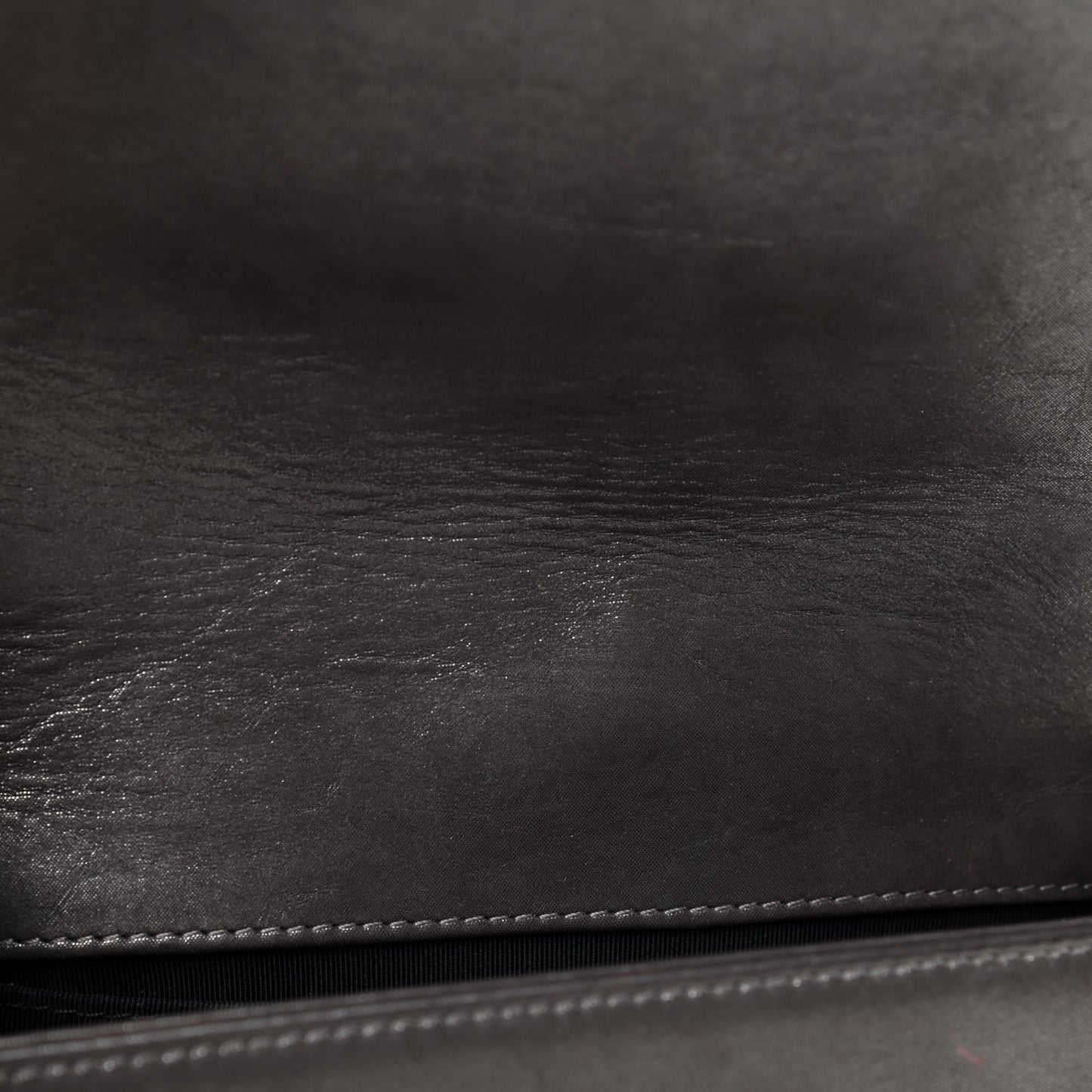 Calfskin Double Stitch Small Boy Flap