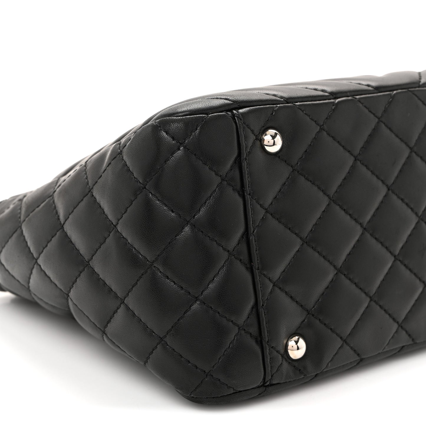 Lambskin Surpique Chevron Small Tote Black