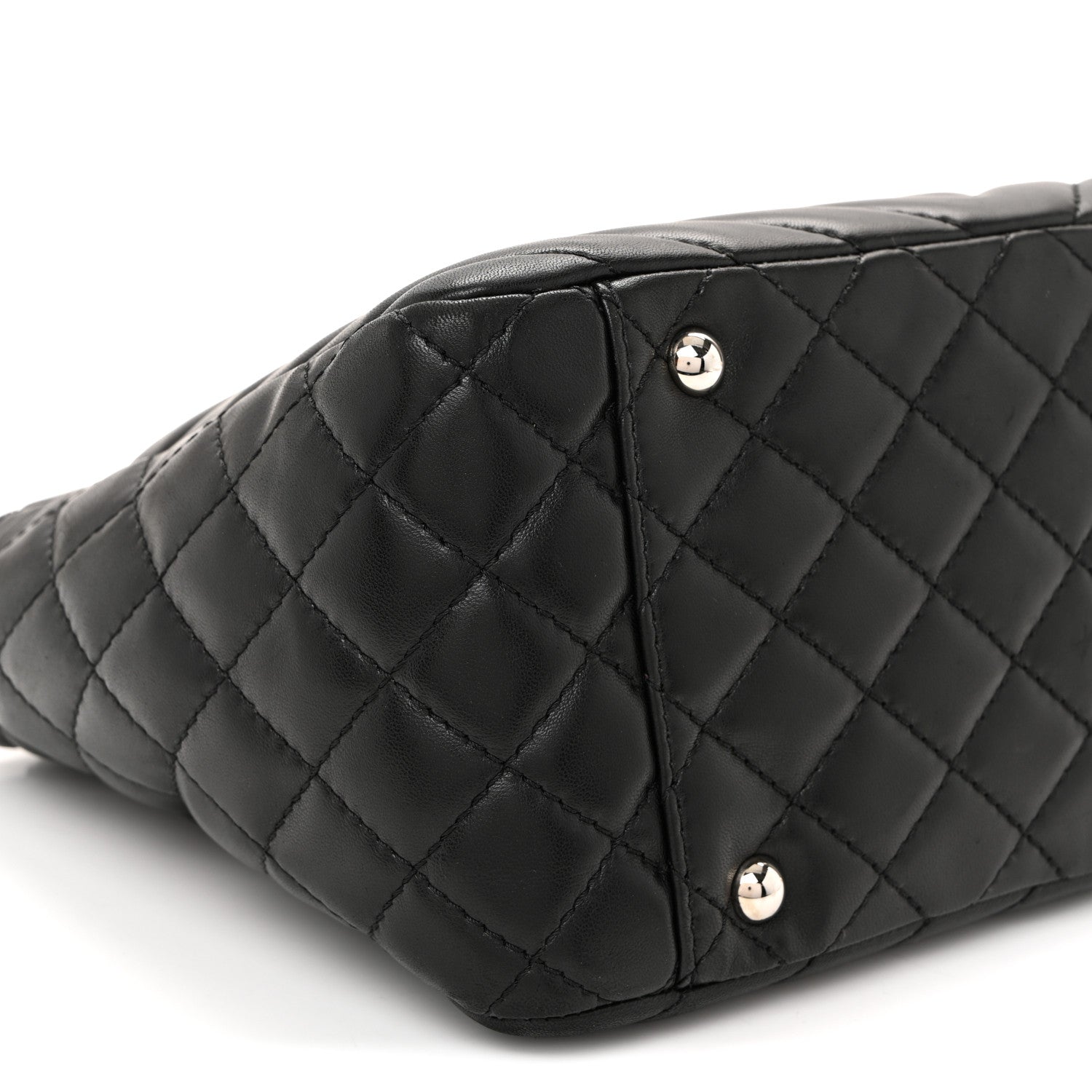 Chanel Lambskin Surpique Chevron Small Tote Black 9 of 10